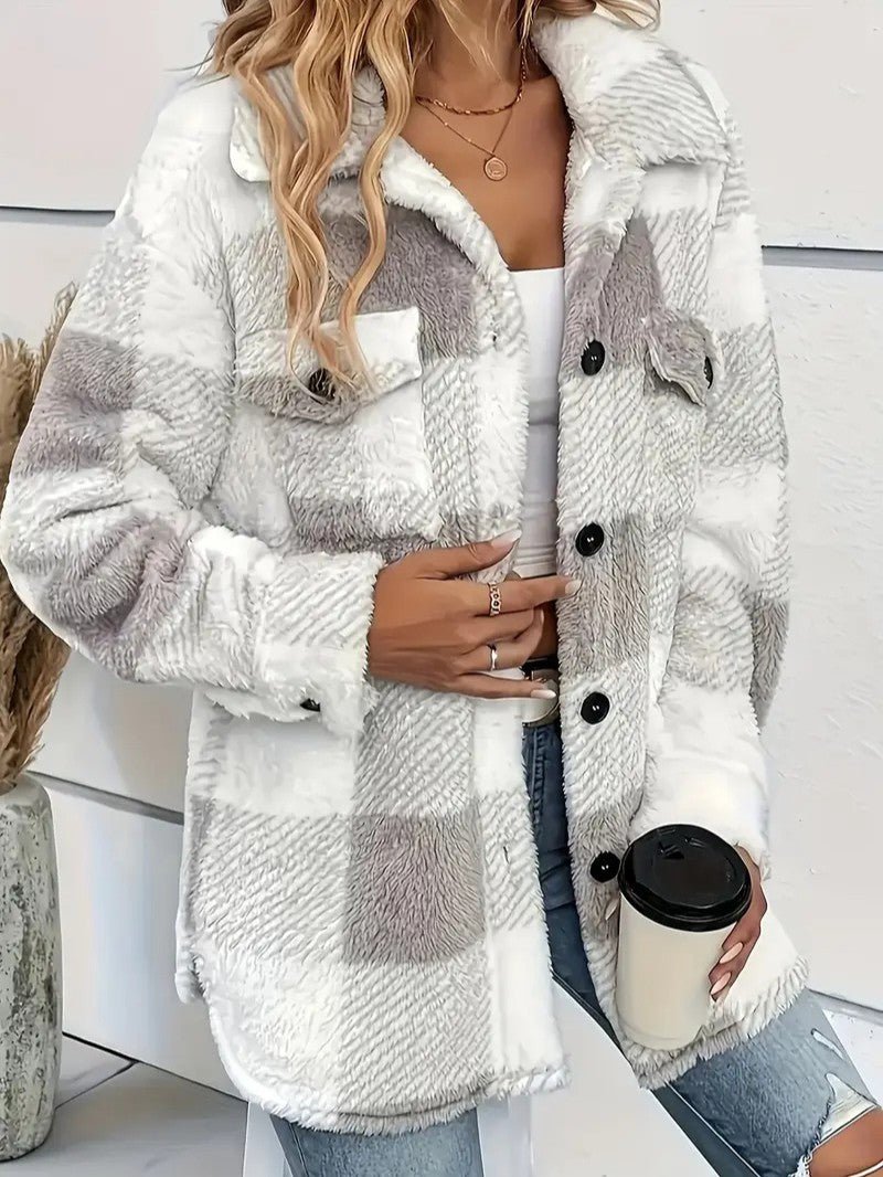 Women’s Plaid Teddy Shacket