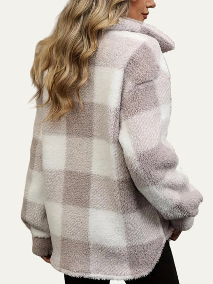 Women’s Plaid Teddy Shacket