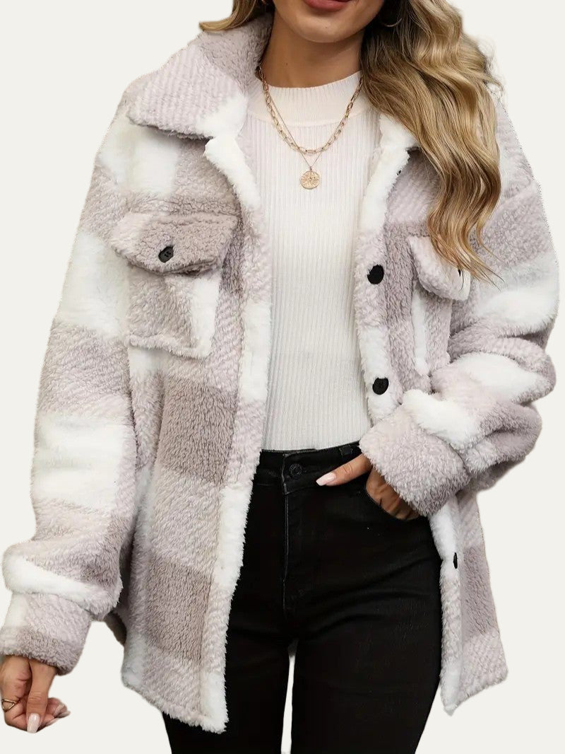 Women’s Plaid Teddy Shacket