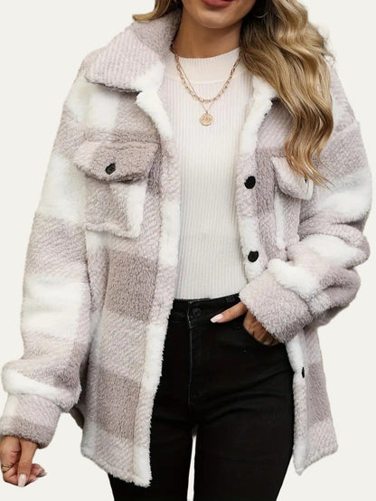 Women’s Plaid Teddy Shacket