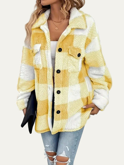 Women’s Plaid Teddy Shacket