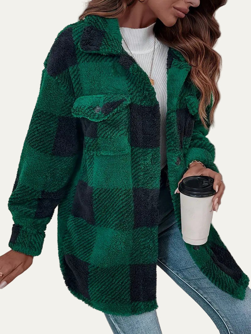Women’s Plaid Teddy Shacket