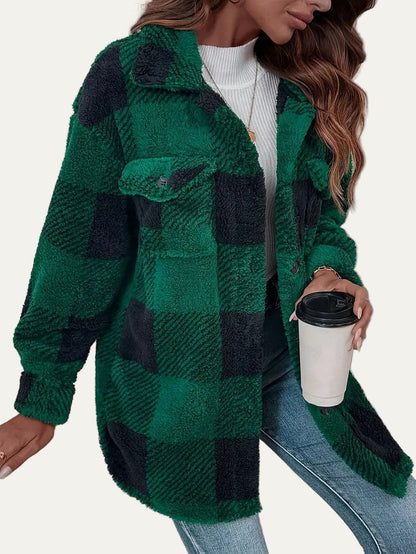 Women’s Plaid Teddy Shacket