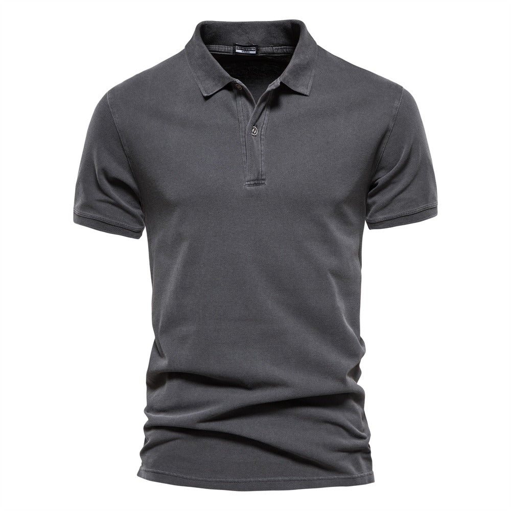 Polo – Ribbed Collar And Three Button Placket For Shape