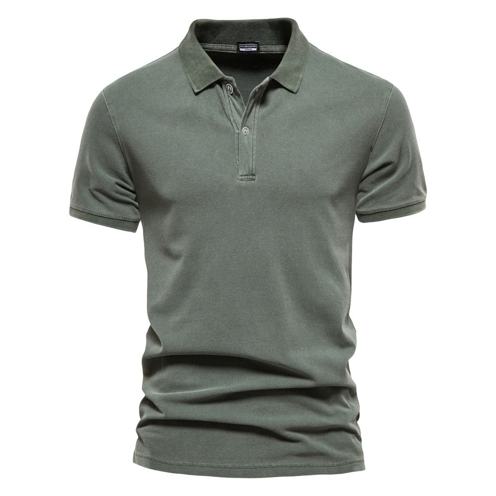 Polo – Ribbed Collar And Three Button Placket For Shape