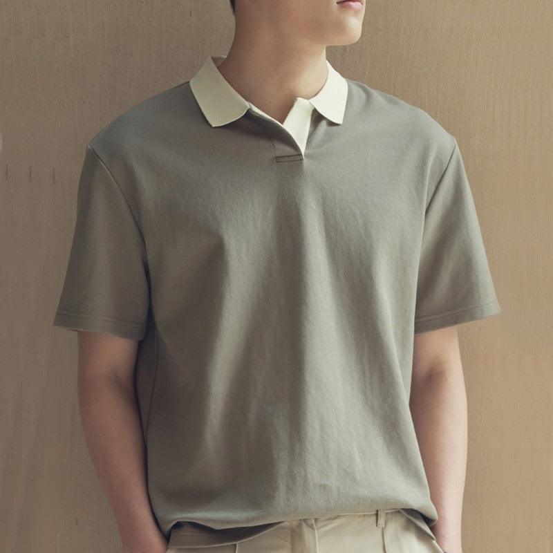 Polo Shirt – Breathable Blend, Loose Cut & Knit Collar