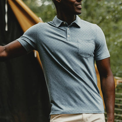 Polo Shirt - Button Placket & Breathable Soft Blend Pocket