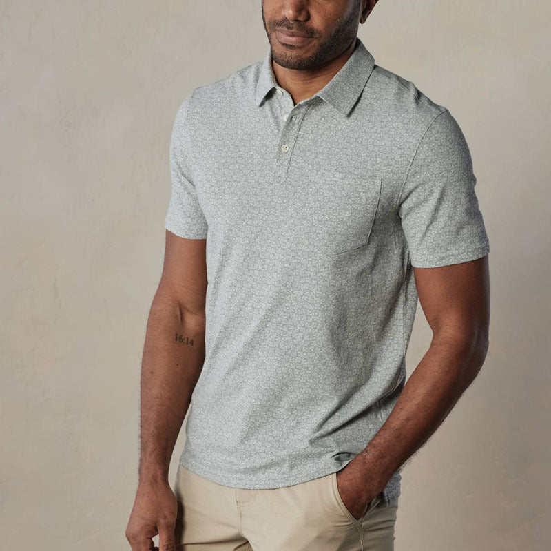 Polo Shirt - Button Placket & Breathable Soft Blend Pocket