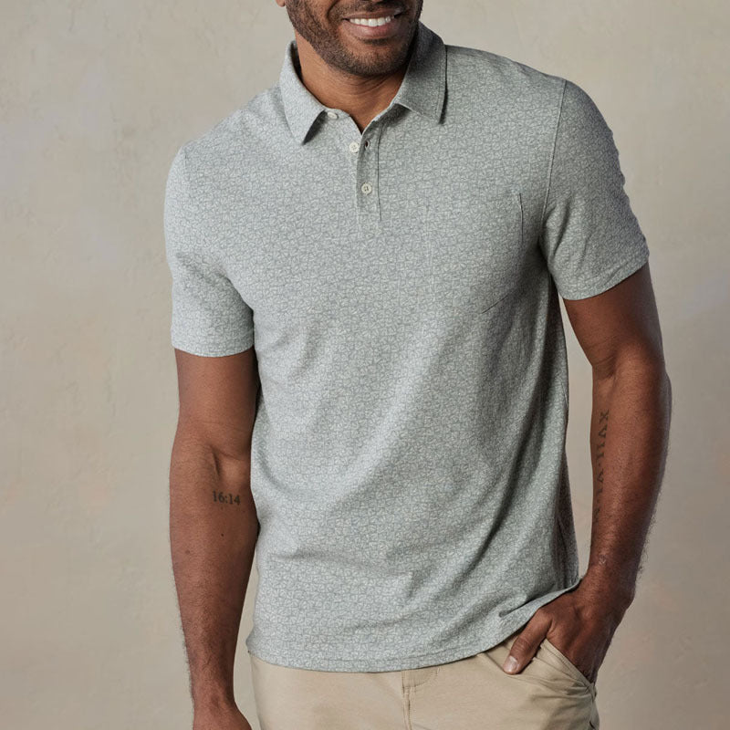 Polo Shirt - Button Placket & Breathable Soft Blend Pocket