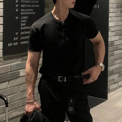 Polo Shirt– Classic Collar Three Button Placket Keeps Shape