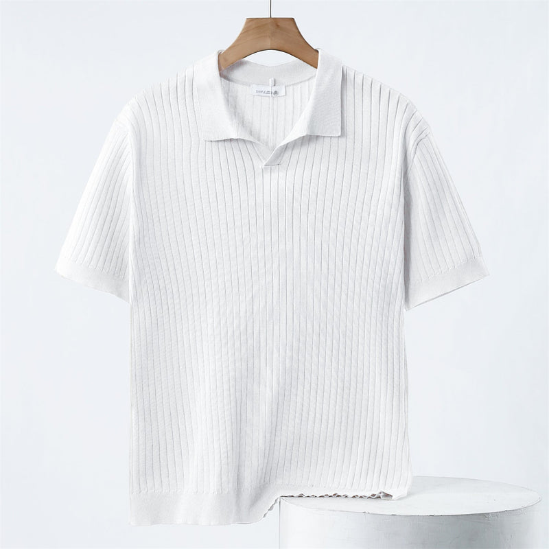 Polo Shirt - Knit Blend Fine Rib & Breathable Stretch