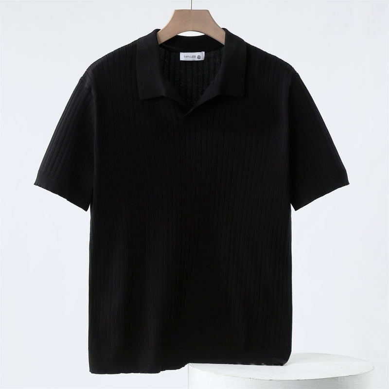 Polo Shirt - Knit Blend Fine Rib & Breathable Stretch