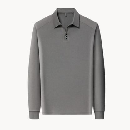 Polo Shirt - Long Sleeve & Point Collar Breathable Blend