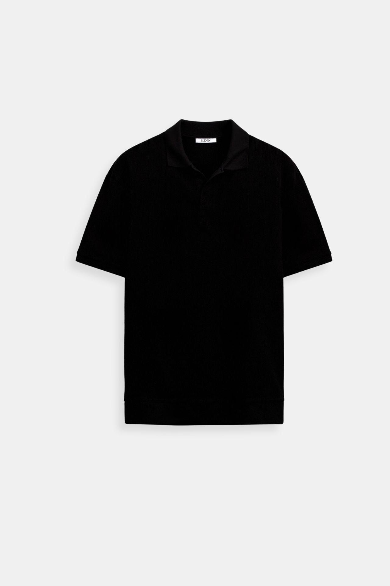 Polo Shirt – Ribbed Collar And Hem And Structured Neat Shape