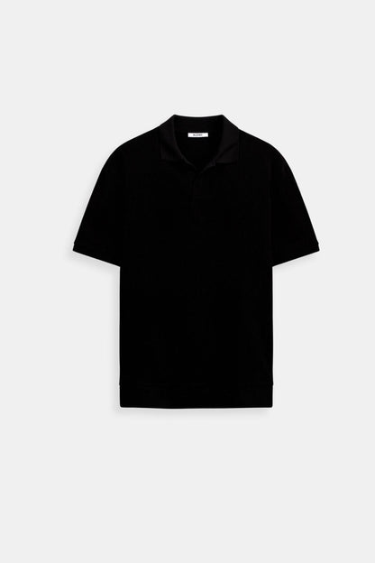 Polo Shirt – Ribbed Collar And Hem And Structured Neat Shape