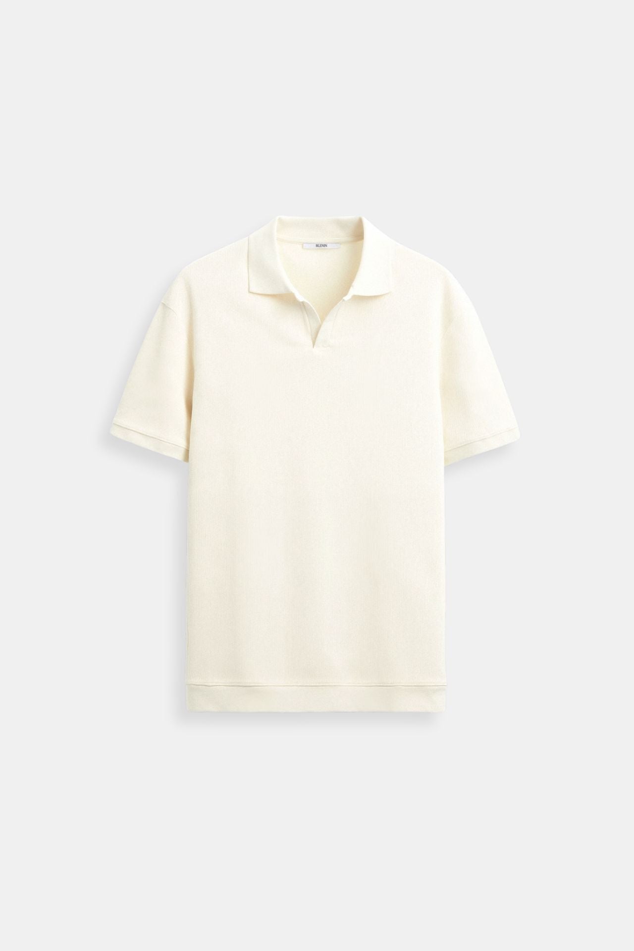 Polo Shirt – Ribbed Collar And Hem And Structured Neat Shape