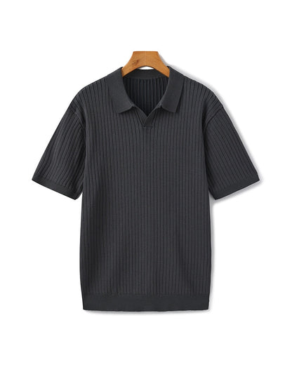 Polo Shirt - Ribbed Texture And Shape Retention Fit