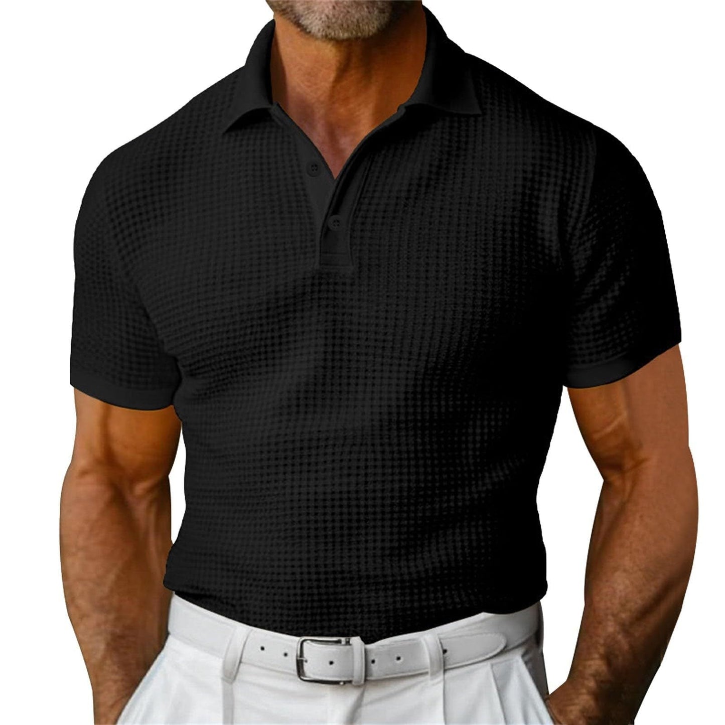 Polo Shirt - Slim Tailored Cut & Breathable Button Placket