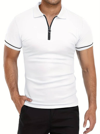 Polo Shirt – Soft Blend Slim Shape & Breathable Zipper Neck