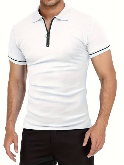 Polo Shirt – Soft Blend Slim Shape & Breathable Zipper Neck