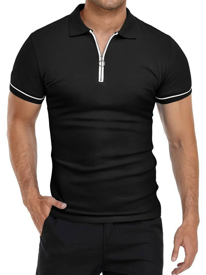 Polo Shirt – Soft Blend Slim Shape & Breathable Zipper Neck