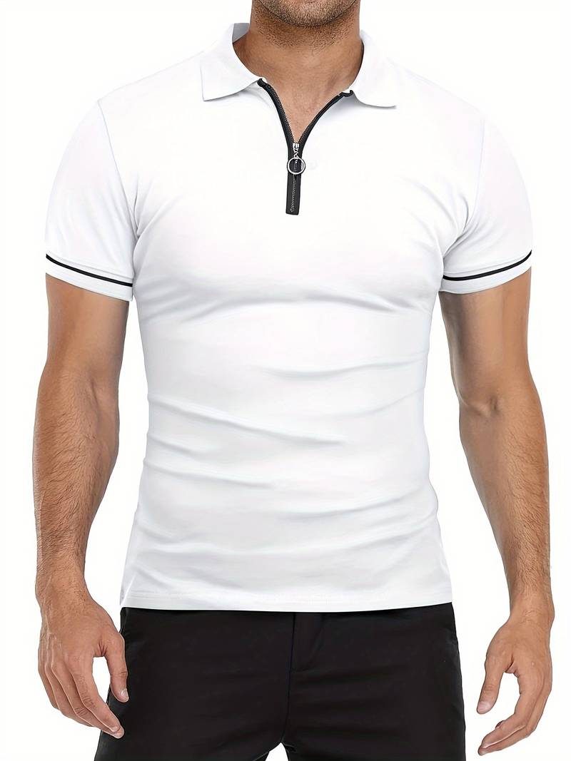Polo Shirt – Soft Blend Slim Shape & Breathable Zipper Neck