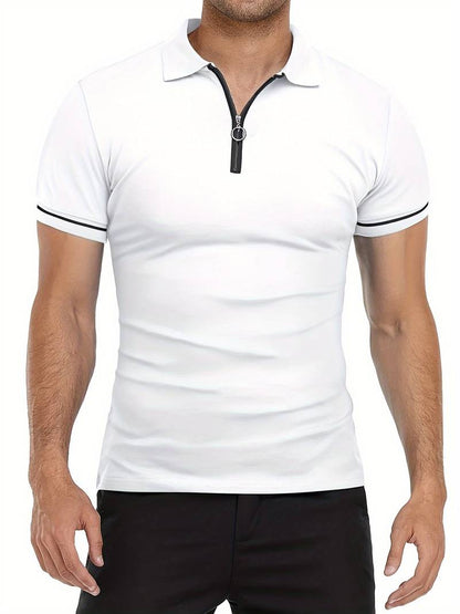 Polo Shirt – Soft Blend Slim Shape & Breathable Zipper Neck