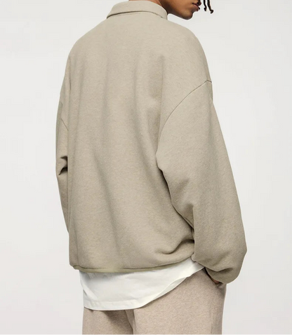 Polo Sweater - Soft Blend Knit Collar & Warm Layering
