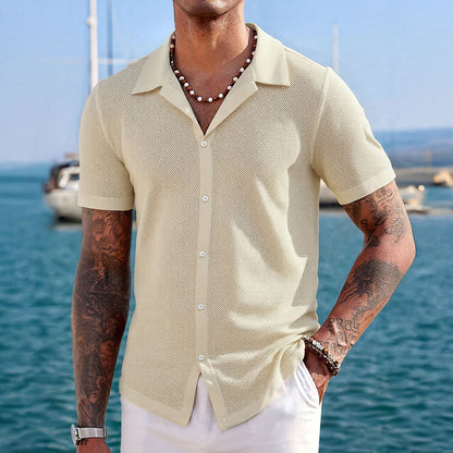 Polyester Blend Knit Shirt – Mesh Body & Cool Breathability