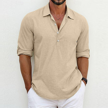 Polyester Blend Polo Shirt – Classic Collar & Loose Fit
