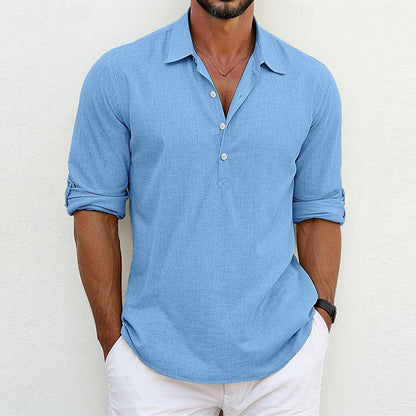 Polyester Blend Polo Shirt – Classic Collar & Loose Fit