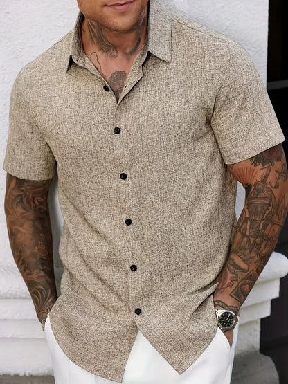 Polyester Blend Shirt – Button Front & Breathable Fit