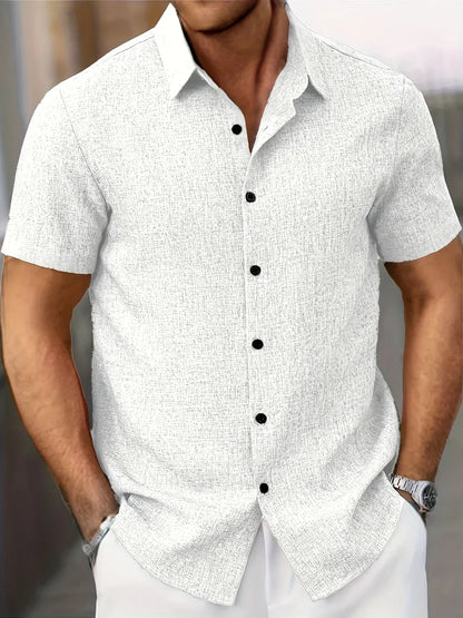 Polyester Blend Shirt – Button Front & Breathable Fit