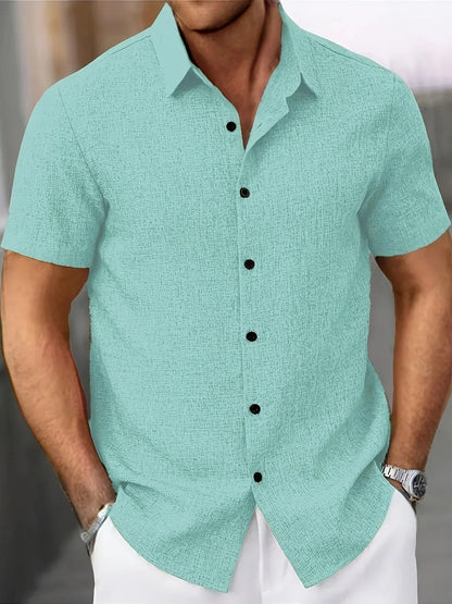 Polyester Blend Shirt – Button Front & Breathable Fit