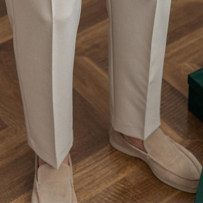 Polyester Blend Trousers - Streamlined Fit And Shape Hold