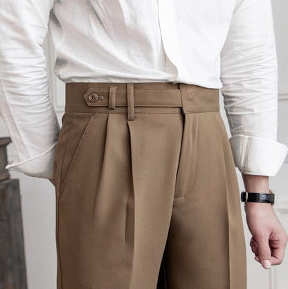 Polyester Blend Trousers - Streamlined Fit And Shape Hold