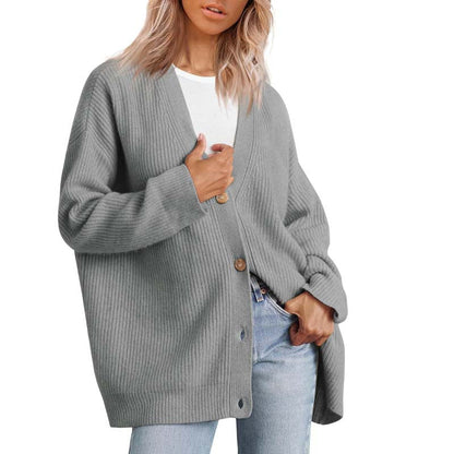 Polyester Blend Vest - V Neck Button Front & Easy Layering