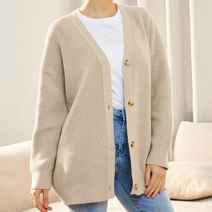Polyester Blend Vest - V Neck Button Front & Easy Layering
