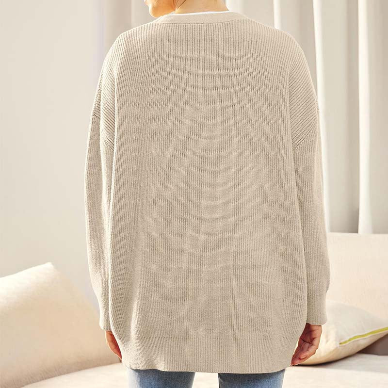 Polyester Blend Vest - V Neck Button Front & Easy Layering