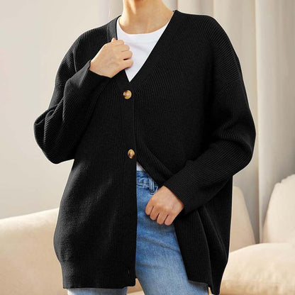 Polyester Blend Vest - V Neck Button Front & Easy Layering
