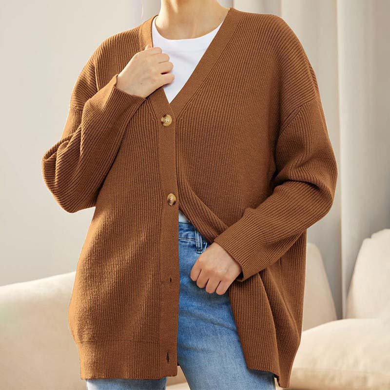 Polyester Blend Vest - V Neck Button Front & Easy Layering