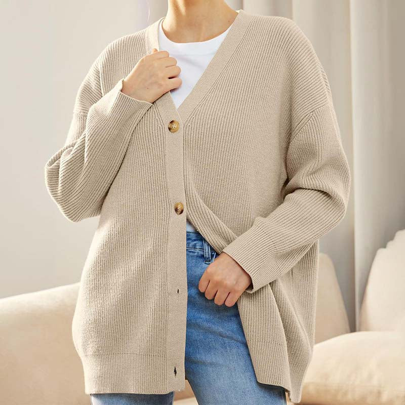 Polyester Blend Vest - V Neck Button Front & Easy Layering