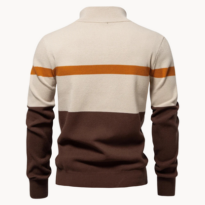 Polyester Blend Sweater – Quarter Zip Neck & Retains Shape