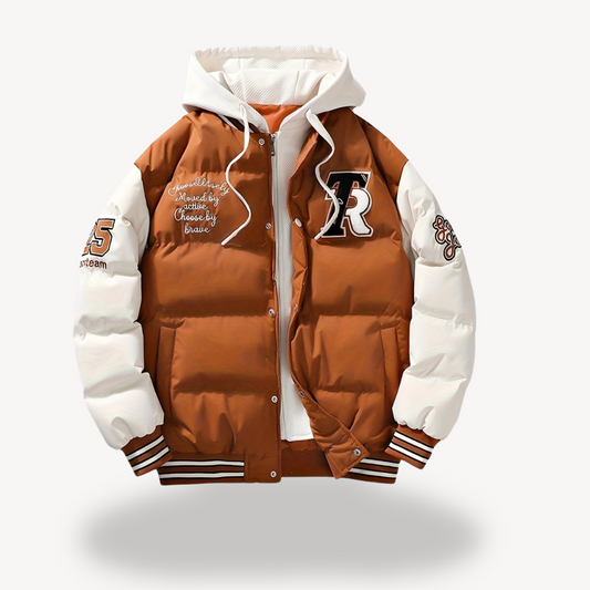 Men’s Varsity Puffer Letterman Jacket