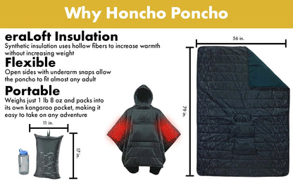 HeatPoncho | USB-Powered Heated Blanket Poncho for Home & Office