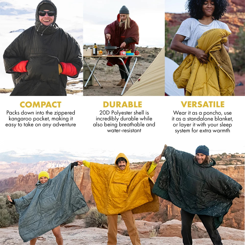 HeatPoncho | USB-Powered Heated Blanket Poncho for Home & Office