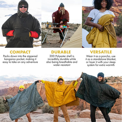 HeatPoncho | USB-Powered Heated Blanket Poncho for Home & Office