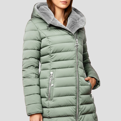 Women’s Faux Fur Hooded Quilted Puffer Coat