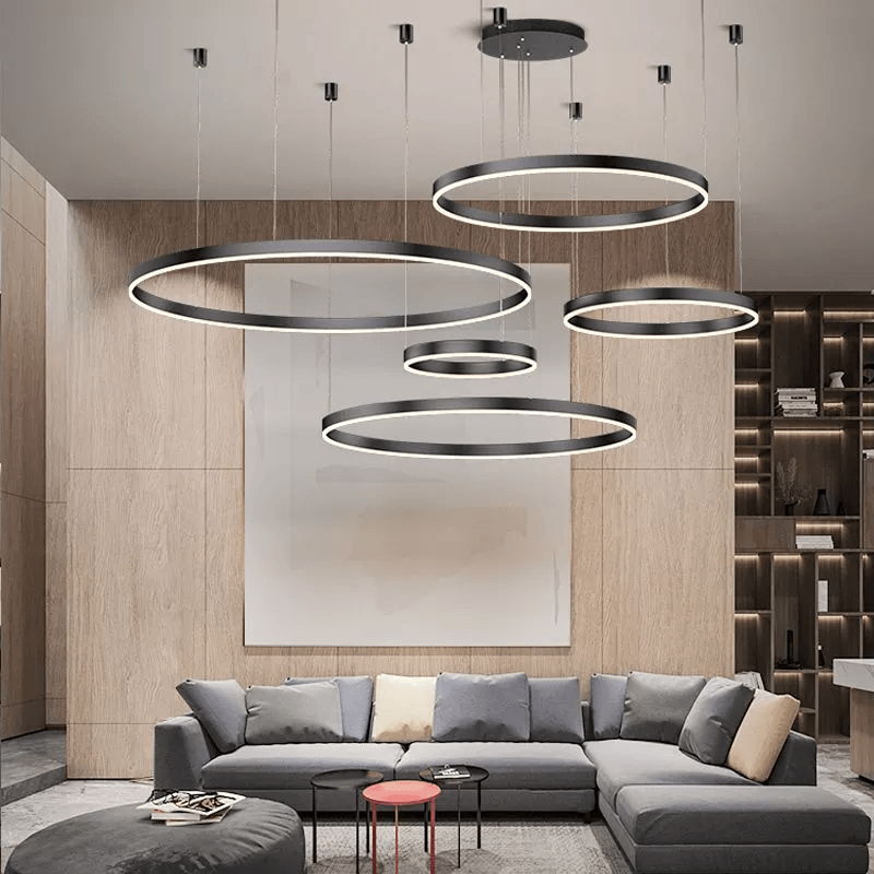 Modern Round LED Hanging Light For Dining Room - BritishElegance
