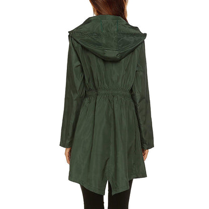 Candice | Women’s Practical Rain Jacket – Packable Hooded Coat with Waist Drawstring for Stylish Rain Protection